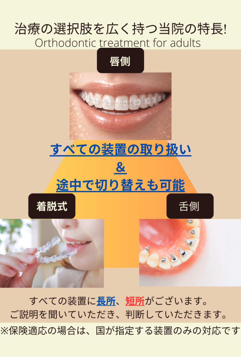 治療の選択肢を広く持つ当院の特徴！